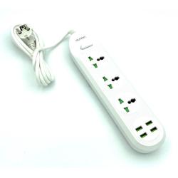 Сетевой удлинитель Sunpin OS-02 4 розетки/2.0m/2500W/10A + 4USB (5V/2.1A) White