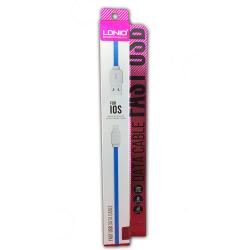 Дата кабель LDNIO XS-07 iPhone 5 White/Blue