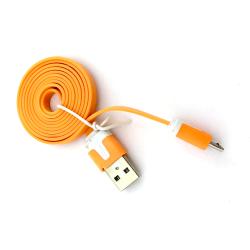 Дата кабель FLAT micro USB 1m Orange (тех. упаковка)