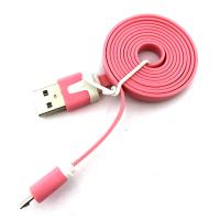 Дата кабель FLAT micro USB 1m Pink (тех. упаковка)