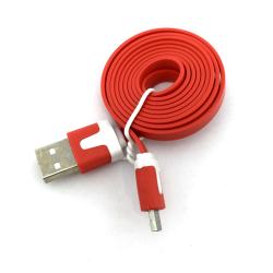 Дата кабель FLAT micro USB 1m Red (тех. упаковка)