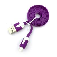 Дата кабель FLAT micro USB 1m Violet (тех. упаковка)
