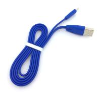 Дата кабель FLAT PREMIUM micro USB Blue (тех. упаковка)