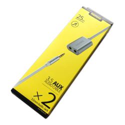 Кабель AUX REMAX RL-205 (1to2) Silver