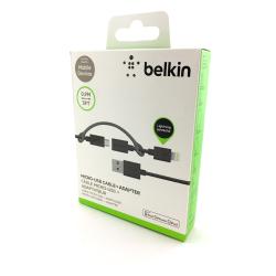 Дата кабель Belkin 2 in 1 iPhone 5 + Micro USB Black