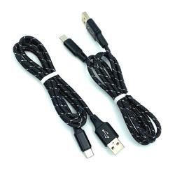 Дата кабель TC-006 круглый плетенный Type C Black_Grey (тех. упаковка)
