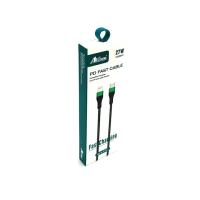 Дата кабель ALLISON C76 Fast Charging Type C to Lightning 27W 1M Green