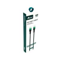 Дата кабель ALLISON C75 Fast Charging Type C to Type C 66W 1M Green