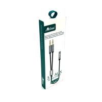 Кабель ALLISON C307 2in1 3.5 Audio adapter cable Female to 2 Male Metal Grey