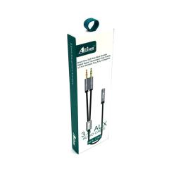 Кабель ALLISON C307 2in1 3.5 Audio adapter cable Female to 2 Male Metal Grey