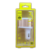Автомобильное ЗУ JOYROOM C-M305 (5V/3.1A/2USB+car soket) Gold