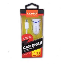 Автомобильное ЗУ LDNIO DL-C12 + cable micro USB White (5V/2.1A/1USB)