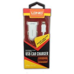 Автомобильное ЗУ LDNIO DL-C17 + cable iPhone 5 White (5V/1A/1USB)