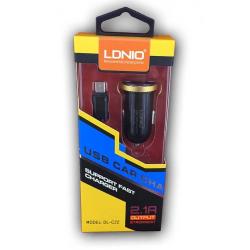 Автомобильное ЗУ LDNIO DL-C22 + cable micro USB Black (5V/2.1A/2USB)