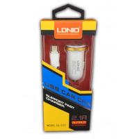 Автомобильное ЗУ LDNIO DL-C22 + cable micro USB White (5V/2.1A/2USB)
