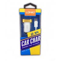 Автомобильное ЗУ LDNIO DL-DC211 + cable micro USB White (5V/2.1A/1USB)