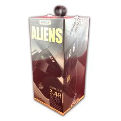 Автомобильное ЗУ REMAX Aliens RCC-208 LED Display Black (5V/3.4A/2USB)