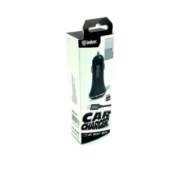 Автомобильное ЗУ INKAX CC-12 (5V/2.4A/2USB) + кабель Lightning Black