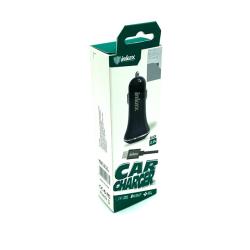 Автомобильное ЗУ INKAX CC-12 (5V/2.4A/2USB) + кабель Type C White