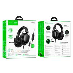 Наушники компьютерные с микрофоном HOCO W113 USB7.1 2m Black