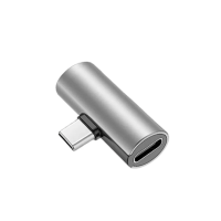 Переходник / Адаптер наушников Type C to Type C+Type C Silver Box