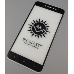 Защитное стекло с рамкой XIAOMI NOTE 5A Black 9H (тех. упаковка)