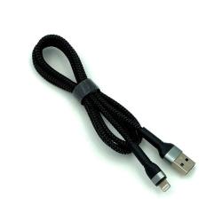 Дата кабель Remax RC-124i Jany Series Aluminum Alloy Braided 2.4A Lightning Black