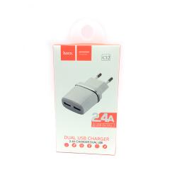 Сетевое ЗУ HOCO C12 White (5V/2.4A/2USB)