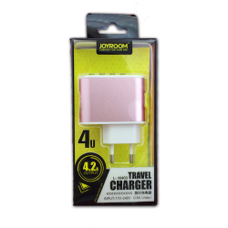 Сетевое ЗУ JOYROOM L-M403 (5V/4.2A/4USB) Rose Gold
