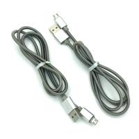 Дата кабель M-017 круглый Metal Micro USB 1.0m Silver (тех. упаковка)