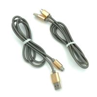 Дата кабель M-017 круглый Metal Micro USB 1.0m Gold (тех. упаковка)