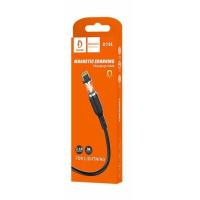 Магнитный кабель силиконовый DENMEN D18L Lightning 2.4A Black