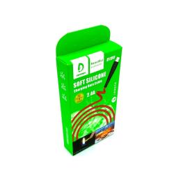 Дата кабель DENMEN D19V Soft Silicone Charging Data Cable Micro USB 1m 2.4A Red