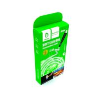 Дата кабель DENMEN D19V Soft Silicone Charging Data Cable Micro USB 1m 2.4A White