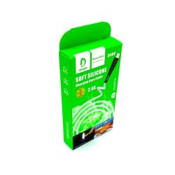 Дата кабель DENMEN D19V Soft Silicone Charging Data Cable Micro USB 1m 2.4A White