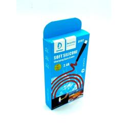 Дата кабель DENMEN D19T Soft Silicone Charging Data Cable Type C 1m 2.4A Red