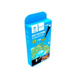 Дата кабель DENMEN D19T Soft Silicone Charging Data Cable Type C 1m 2.4A Yellow
