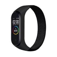 Браслет Нейлоновый для смарт часов Mi Band 3 / 4 Black