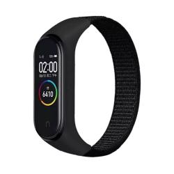 Браслет Нейлоновый для смарт часов Mi Band 3 / 4 Black