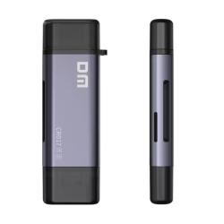 Картридер DM CR017 2in1 USB2.0 + Type C (TF/SD) Black