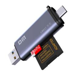Картридер DM CR017 2in1 USB2.0 + Type C (TF/SD) Black