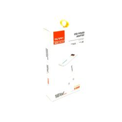Сетевое ЗУ Sunpin SPC-02 18W (5V/3A/1USB) Qualcomm 3.0 + кабель iPhone White 