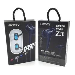 Наушники SONY Z3 + mic Blue