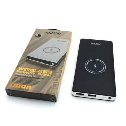 Power Bank ASPOR A341W Wirlss Charging (8000mAh/2.4A/2USB) Black