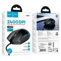 Компьютерная проводная мышь HOCO Wonderful gaming luminous wired mouse GM37 Black