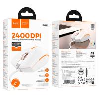 Компьютерная проводная мышь HOCO Wonderful gaming luminous wired mouse GM37 White