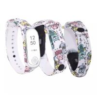 Браслет для смарт часов Mi Band 3 / 4 Funny Pattern