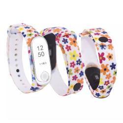 Браслет для смарт часов Mi Band 3 / 4 Five-Leaf flower