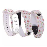 Браслет для смарт часов Mi Band 3 / 4 Silk flower