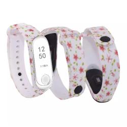 Браслет для смарт часов Mi Band 3 / 4 Silk flower